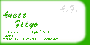 anett filyo business card